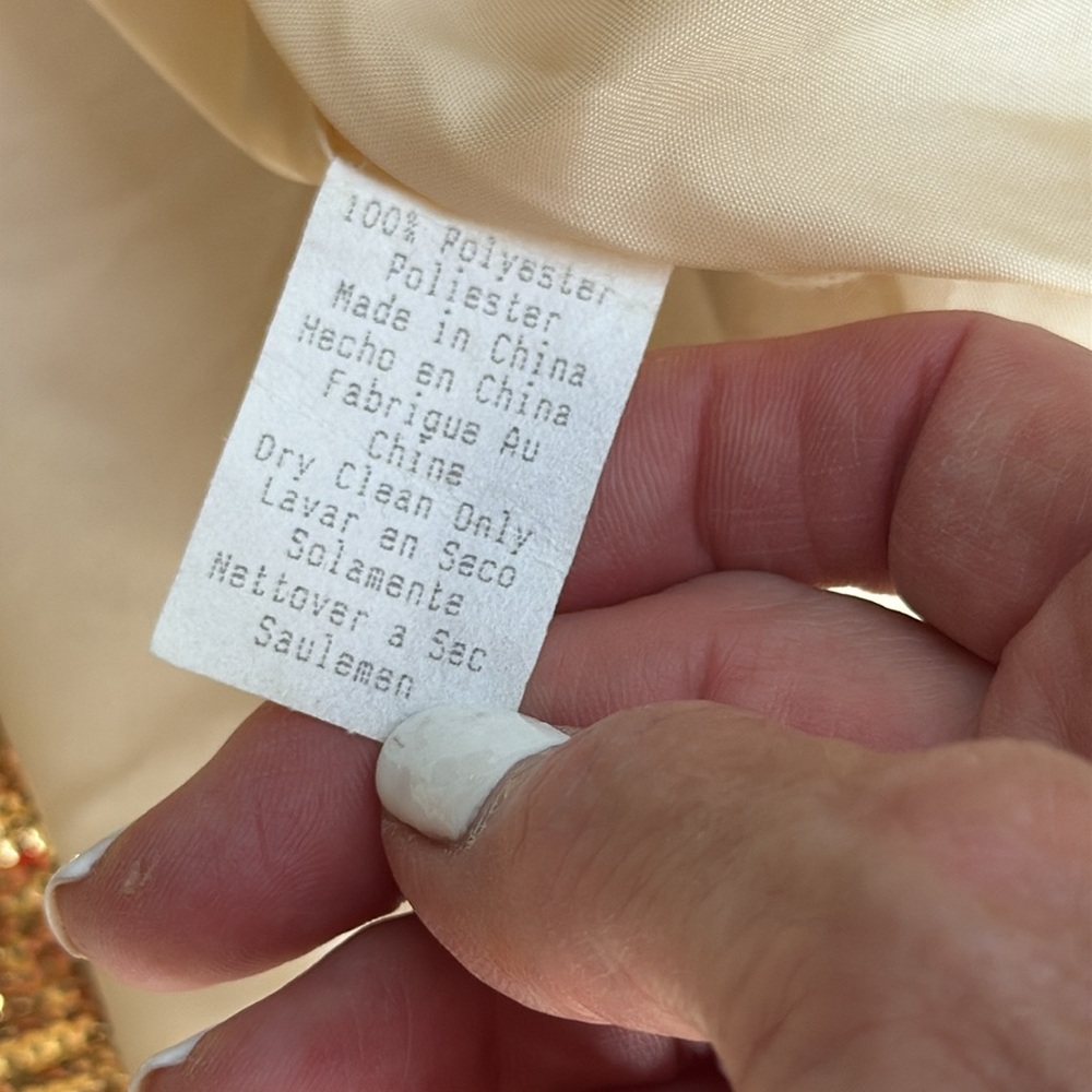 Anthropologie Corey Lynn Calter Gold Sequin Short Sleeve Sheath Dress Size 2 - Picture 15 of 15